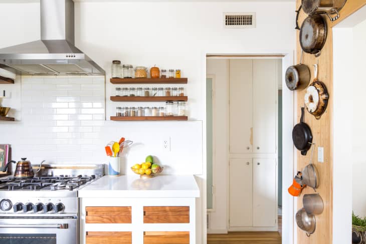 Diy above store stove spice rack